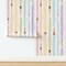Pastel Paintbrush Colorful Vertical Stripes Multicolored Back To School Custom Removable Wallpaper by Spoonflower Peel & Stick Wallpaper 2FT Wide 18725336